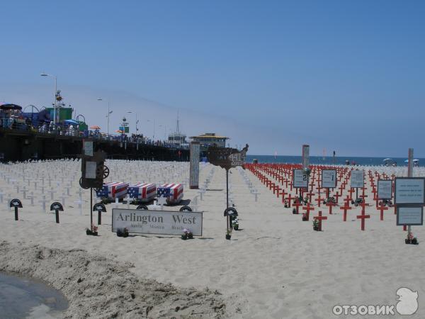 пляж в Санта Монике