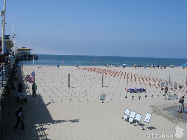 пляж в Санта Монике